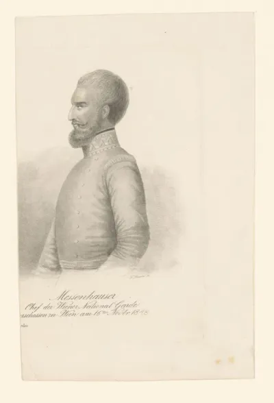 Portret van Wenzel Messenhauser