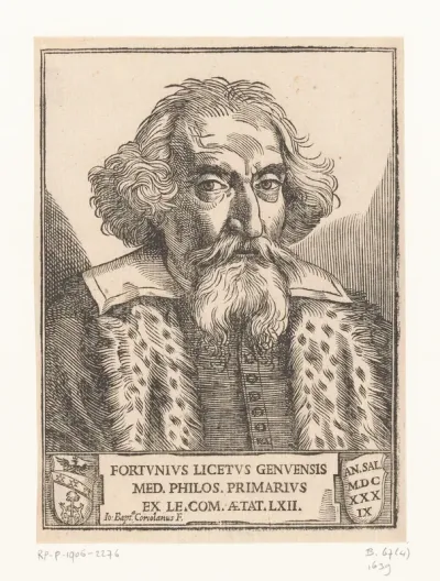 Portret van wetenschapper Fortunio Liceti