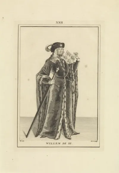 Portret van Wilem III, graaf van Holland en Henegouwen
