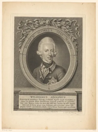 Portret van Wilhelm Adolph von Braunschweig-Wolfenbüttel