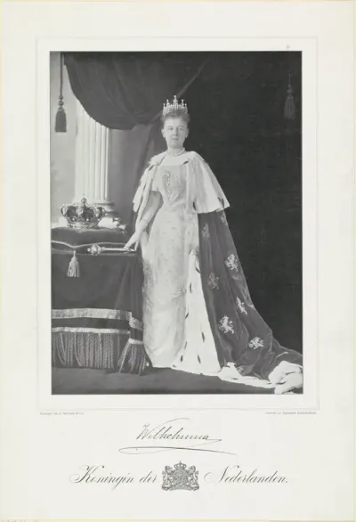 Portret van Wilhelmina, koningin der Nederlanden