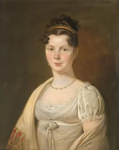 Portret van Wilhelmina Maria Haack (1786-1857). Vierde echtgenote van Gerrit Verdooren