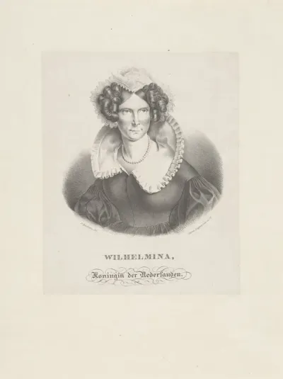 Portret van Wilhelmina van Pruisen, koningin der Nederlanden