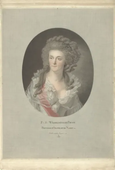 Portret van Wilhelmina van Pruisen, prinses van Oranje-Nassau