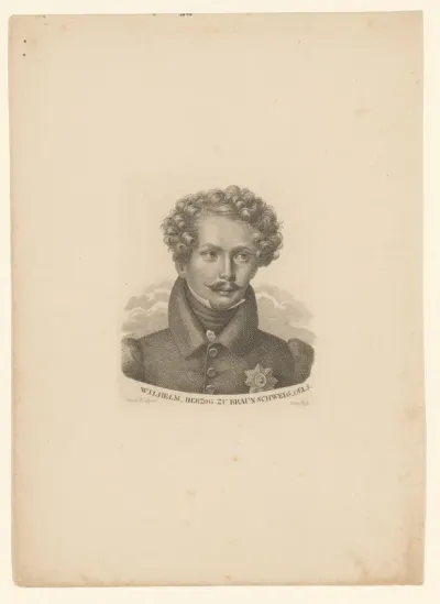 Portret van Willem August Lodewijk Maximiliaan Frederik van Brunswijk-Wolfenbüttel-Bevern