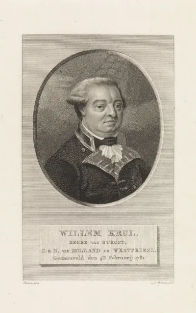 Portret van Willem Crul, schout-bij-nacht van Holland en West-Friesland