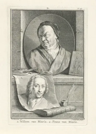 Portret van Willem en Frans van Mieris