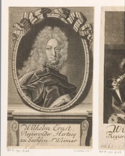 Portret van Willem Ernst van Saksen-Weimar