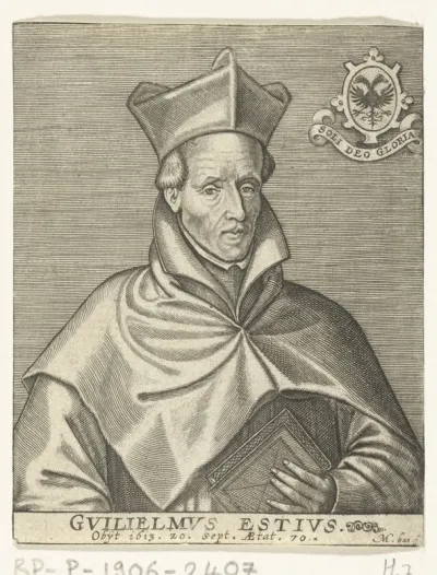 Portret van Willem Hessels van Est op 70-jarige leeftijd
