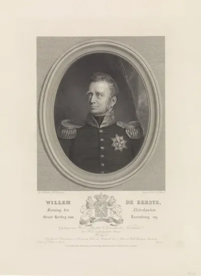 Portret van Willem I Frederik, koning der Nederlanden