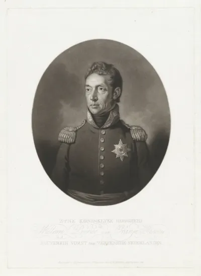 Portret van Willem I Frederik, koning der Nederlanden