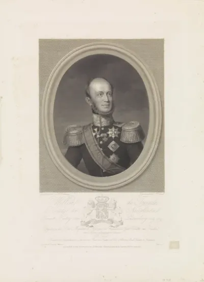Portret van Willem II, koning der Nederlanden