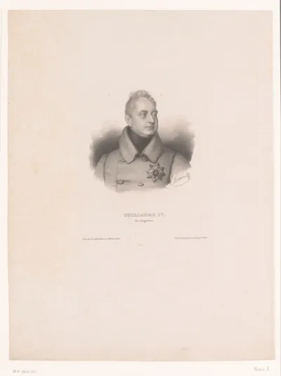 Portret van Willem IV Hendrik, koning van het Verenigd Koninkrijk en Hannover