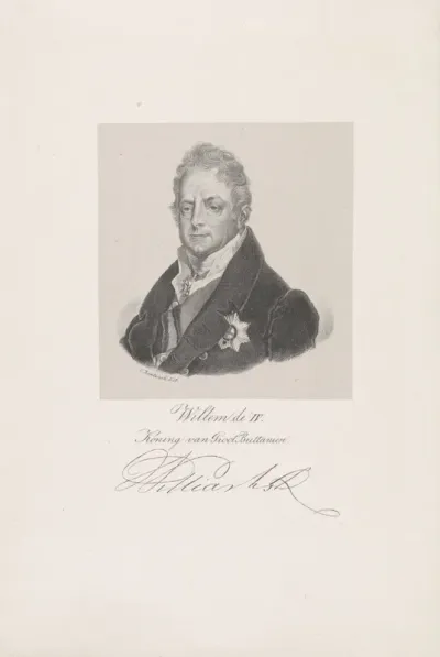 Portret van Willem IV, koning van het Verenigd Koninkrijk