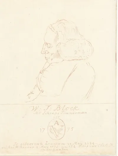 Portret van Willem Teunisz. Block