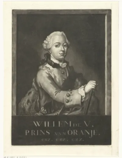 Portret van Willem V, prins van Oranje en Nassau