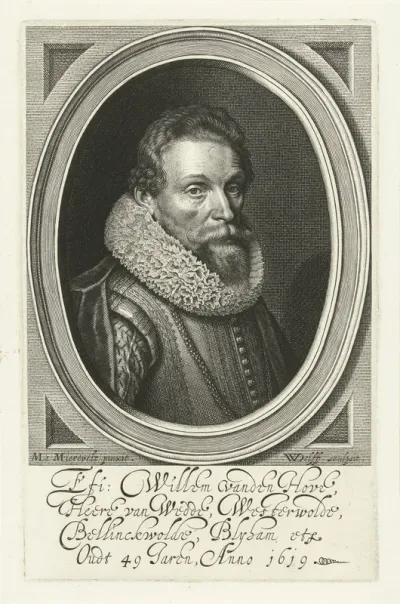 Portret van Willem van den Hove op 49-jarige leeftijd