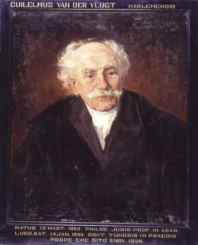 Portret van Willem van der Vlugt, hoogleraar Wijsbegeerte van het recht te Leiden