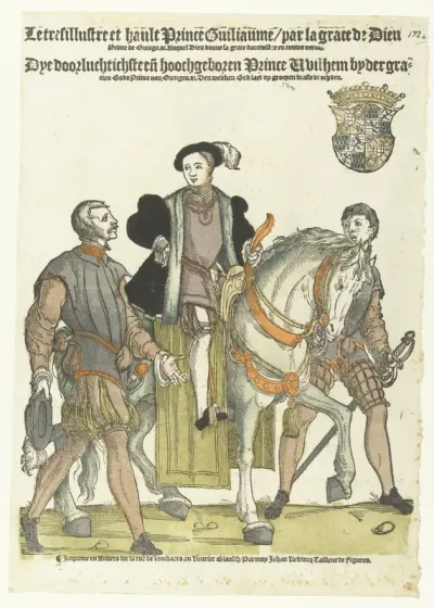 Portret van Willem van Oranje als jongen te paard
