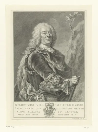 Portret van Willem VIII, landgraaf van Hessen-Kassel