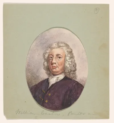Portret van William Caslon, ontwerper van lettertypes
