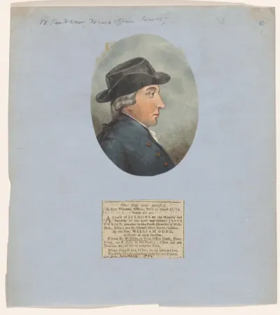 Portret van William Faden, uitgever van kaarten te Londen