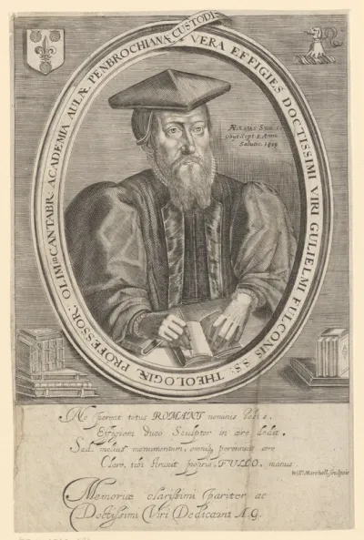 Portret van William Fulke op 50-jarige leeftijd