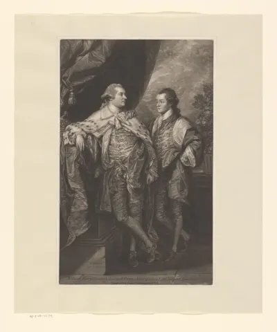 Portret van William Henry Cavendish-Bentinck en Edward Bentinck