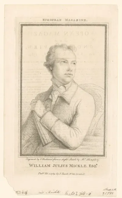 Portret van William Julius Mickle