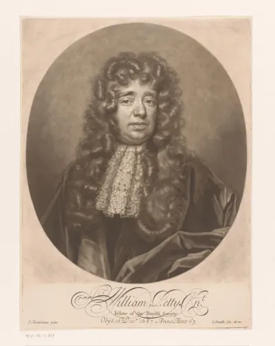 Portret van William Petty op 63-jarige leeftijd