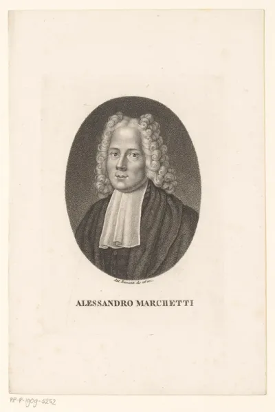 Portret van wiskundige Alessandro Marchetti