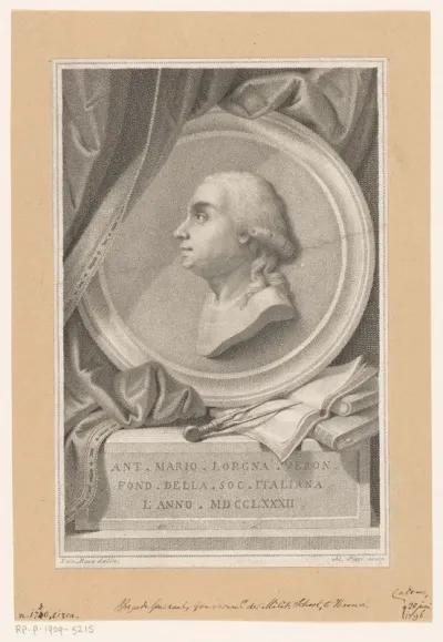Portret van wiskundige en ingenieur Antonio Mario Lorgna