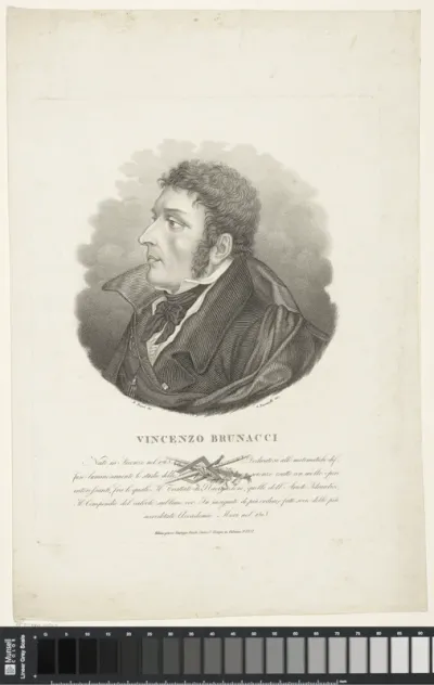 Portret van wiskundige Vincenzo Brunacci