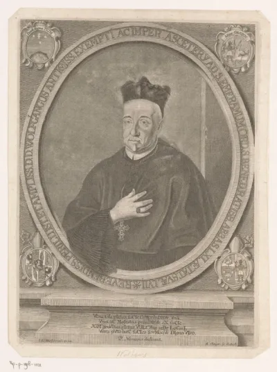 Portret van Wolfgang abt van St. Emmeran op 57-jarige leeftijd