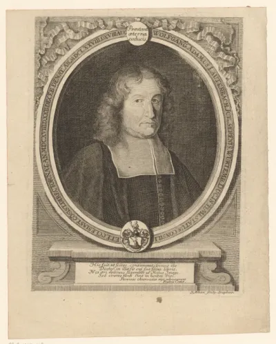 Portret van Wolfgang Adam Lauterbach