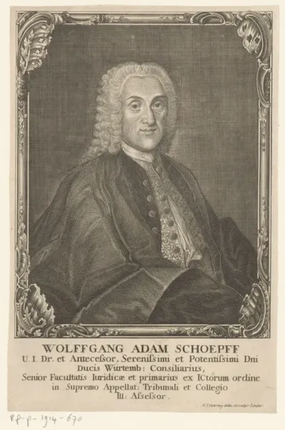Portret van Wolfgang Adam Schöpff