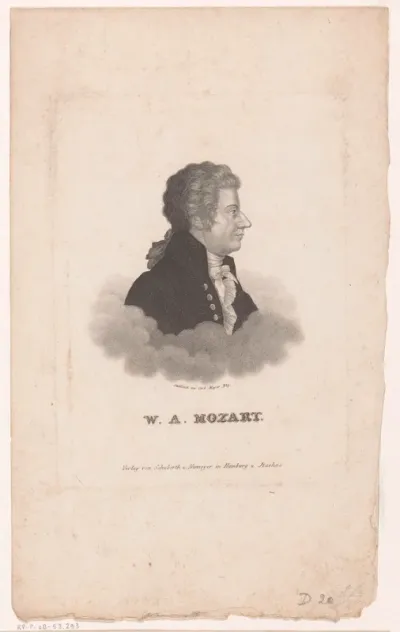 Portret van Wolfgang Amadeus Mozart
