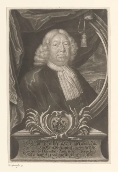 Portret van Wolfgang Anton Schmidt
