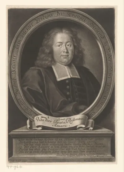 Portret van Wolfgang Balthasar Rauner op 40-jarige leeftijd