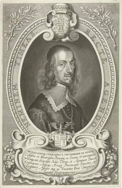 Portret van Wolfgang Konrad von Thumbshirn auf Ponitz