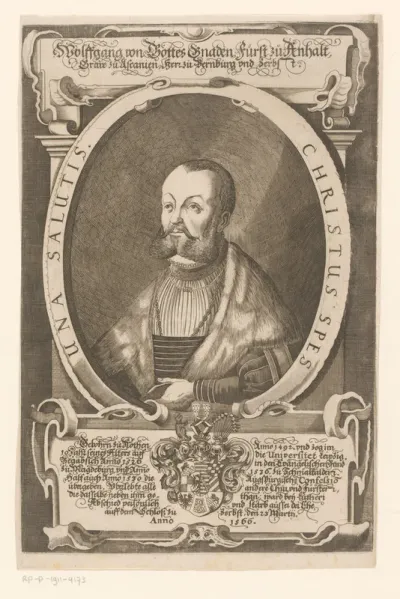 Portret van Wolfgang van Anhalt