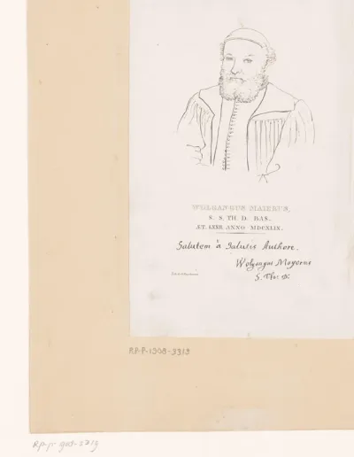 Portret van Wolgangus Mayerus op 72-jarige leeftijd