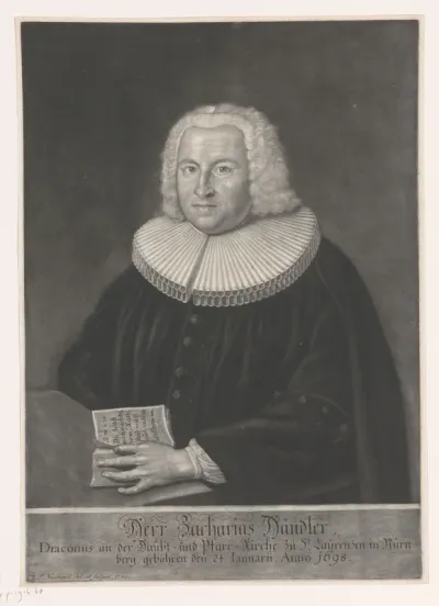 Portret van Zacharias Händler