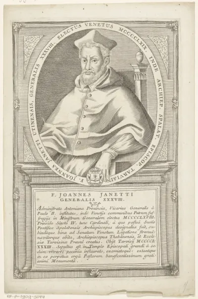 Portret van Zanetto de Udine, 38ste Minister Generaal van de franciscaner orde