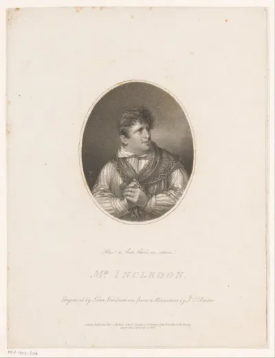 Portret van zanger Charles Incledon