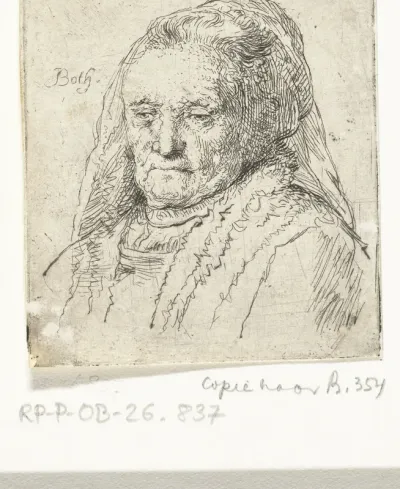Portretbuste van de moeder van Rembrandt