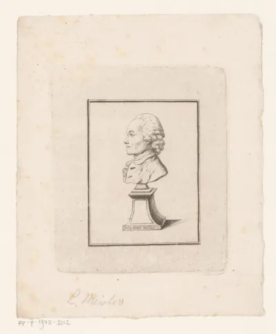 Portretbuste van een man, mogelijk de heer L. Meister