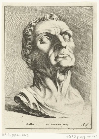 Portretbuste van keizer Servius Sulpicius Galba