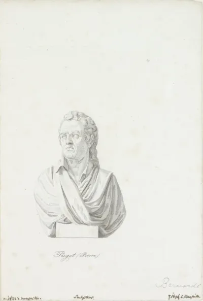 Portretbuste van kunstenaar en architect Pierre Paul Puget