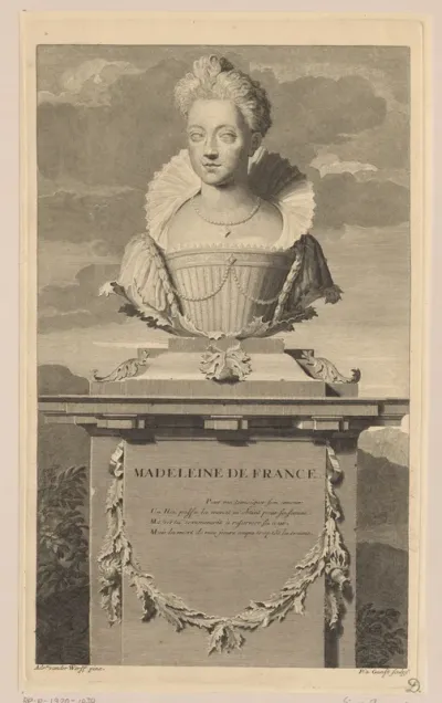 Portretbuste van Magdalena van Valois, koningin van Schotland